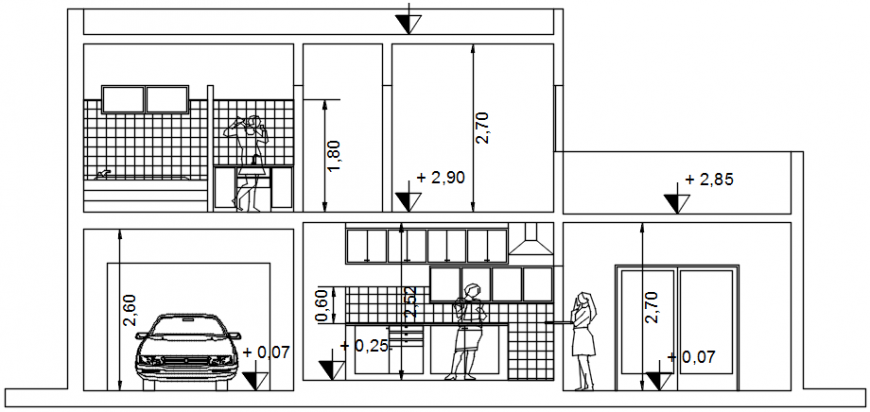 Housing Project Section B-B Cad File - Cadbull